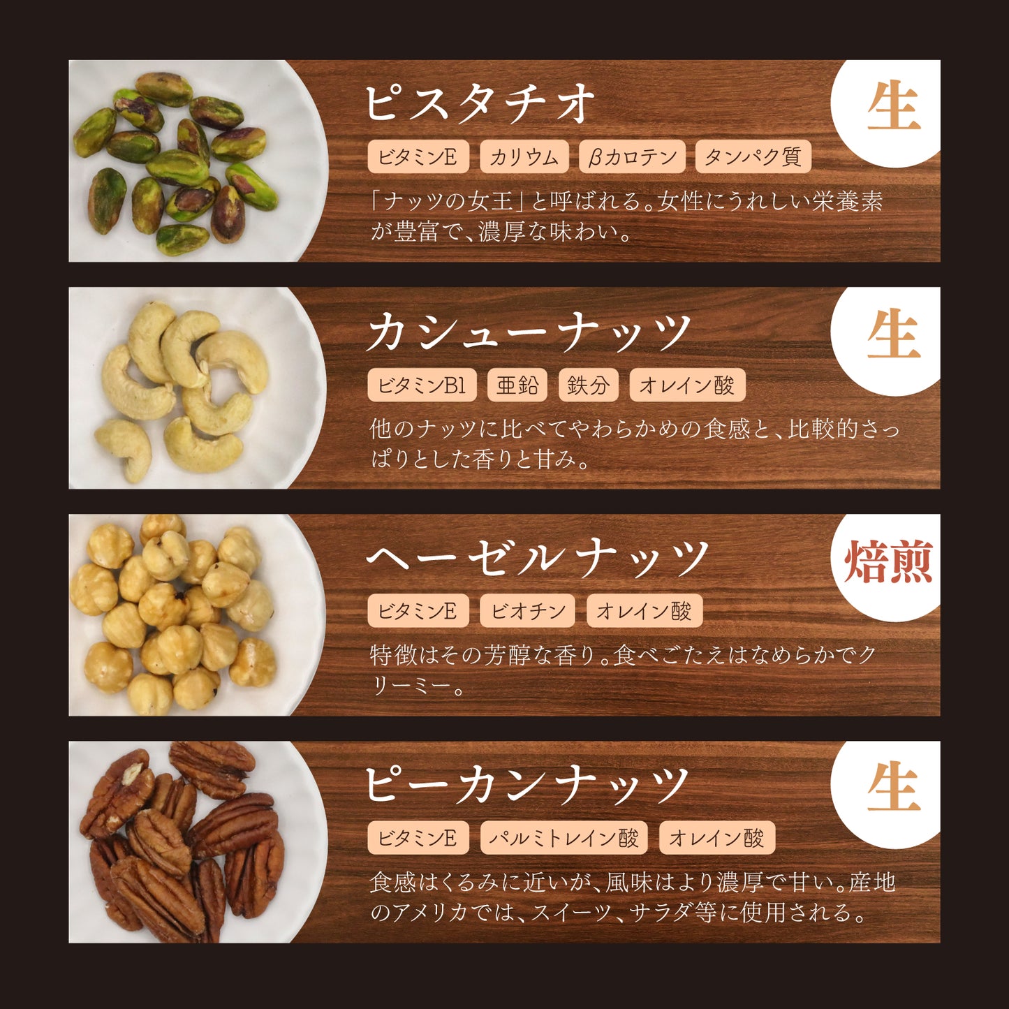 【無塩・無添加・ノンオイル】7種ミックスナッツ