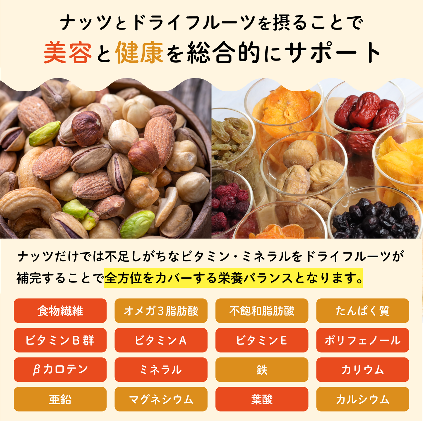 【砂糖不使用・無添加・無塩・ノンオイル】 本格ミックスナッツ&ドライフルーツ カジュナッツ01
