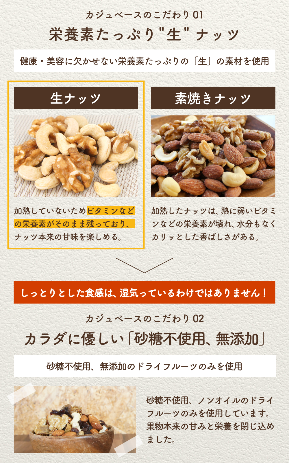 【無添加・無塩・砂糖不使用】 6種のトレイルミックス