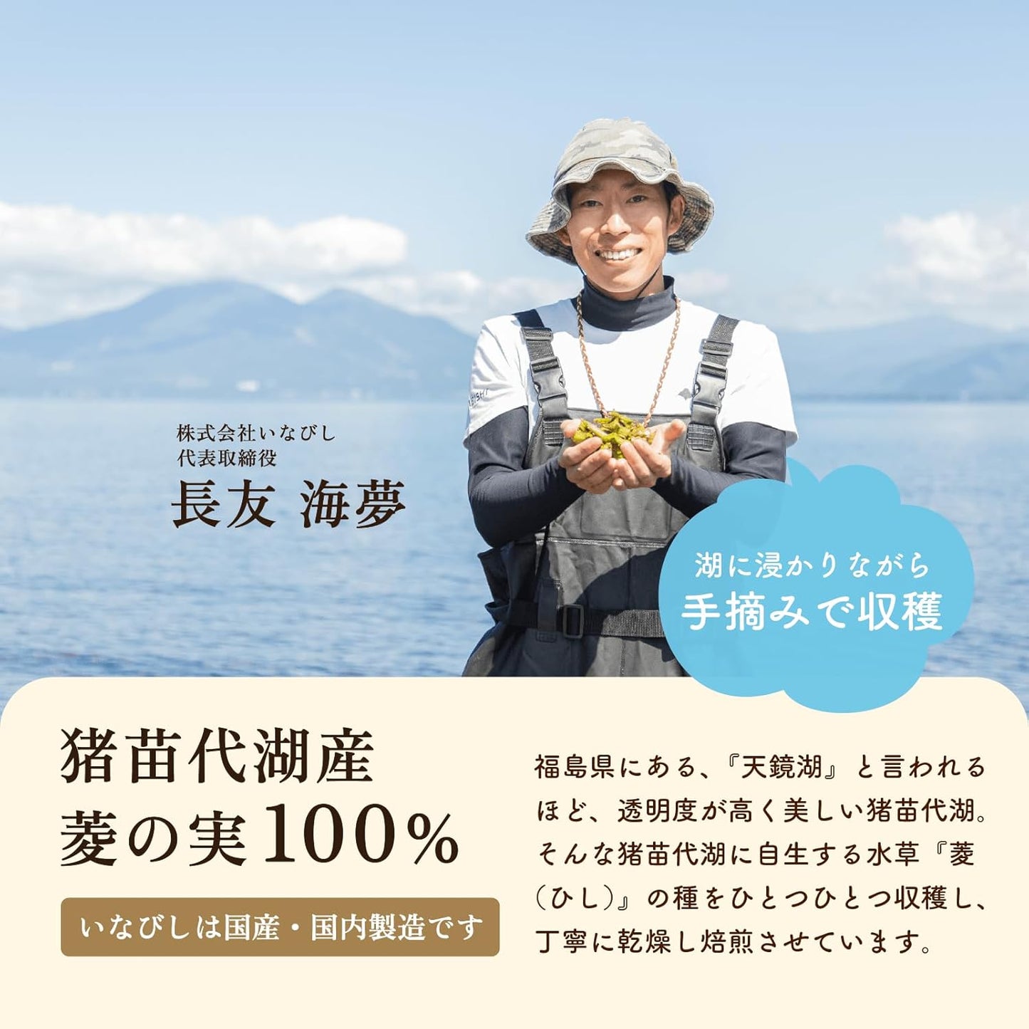 【無添加・国産】いなびし　ヒシ茶