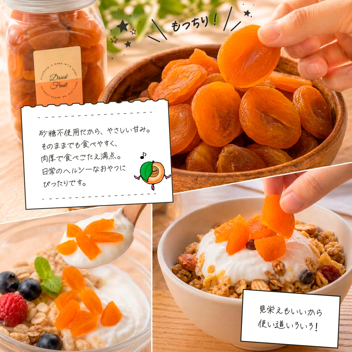 【砂糖不使用】太陽の山吹色　完熟ドライアプリコット
