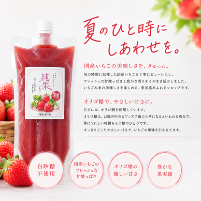 【香料・着色料不使用、国産果物のみ】ピュアカジュシロップ純果3種セット