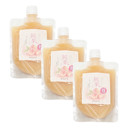 【香料・着色料不使用、福島県産桃のみ】ピュアカジュシロップ純果もも
