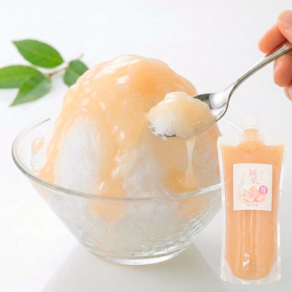 【香料・着色料不使用、福島県産桃のみ】ピュアカジュシロップ純果もも