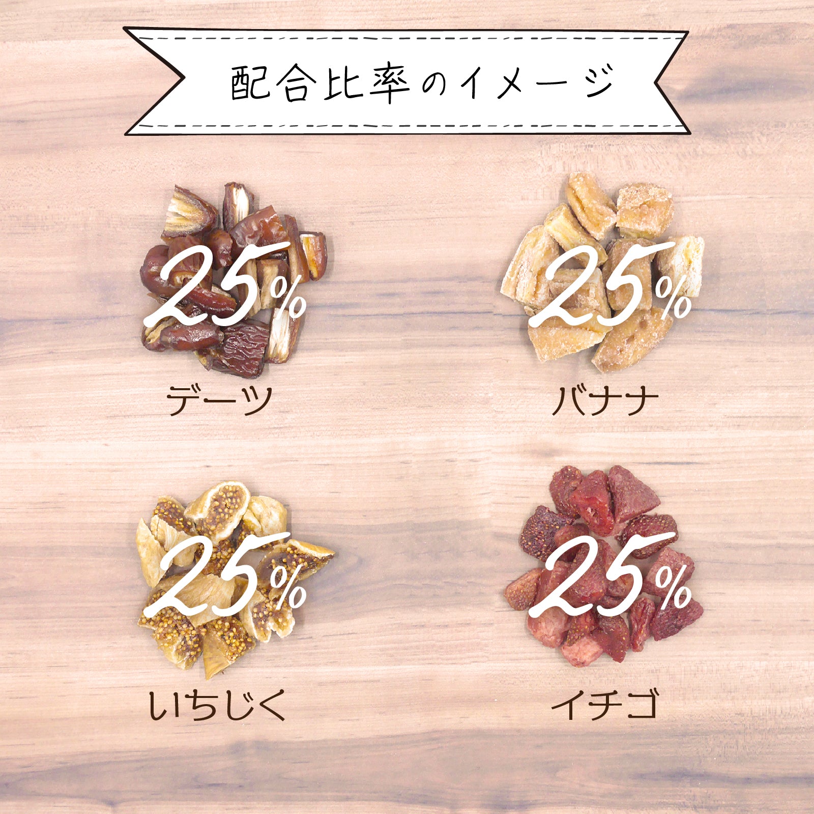 【無添加】4種のイチイチナナドライフルーツミックス