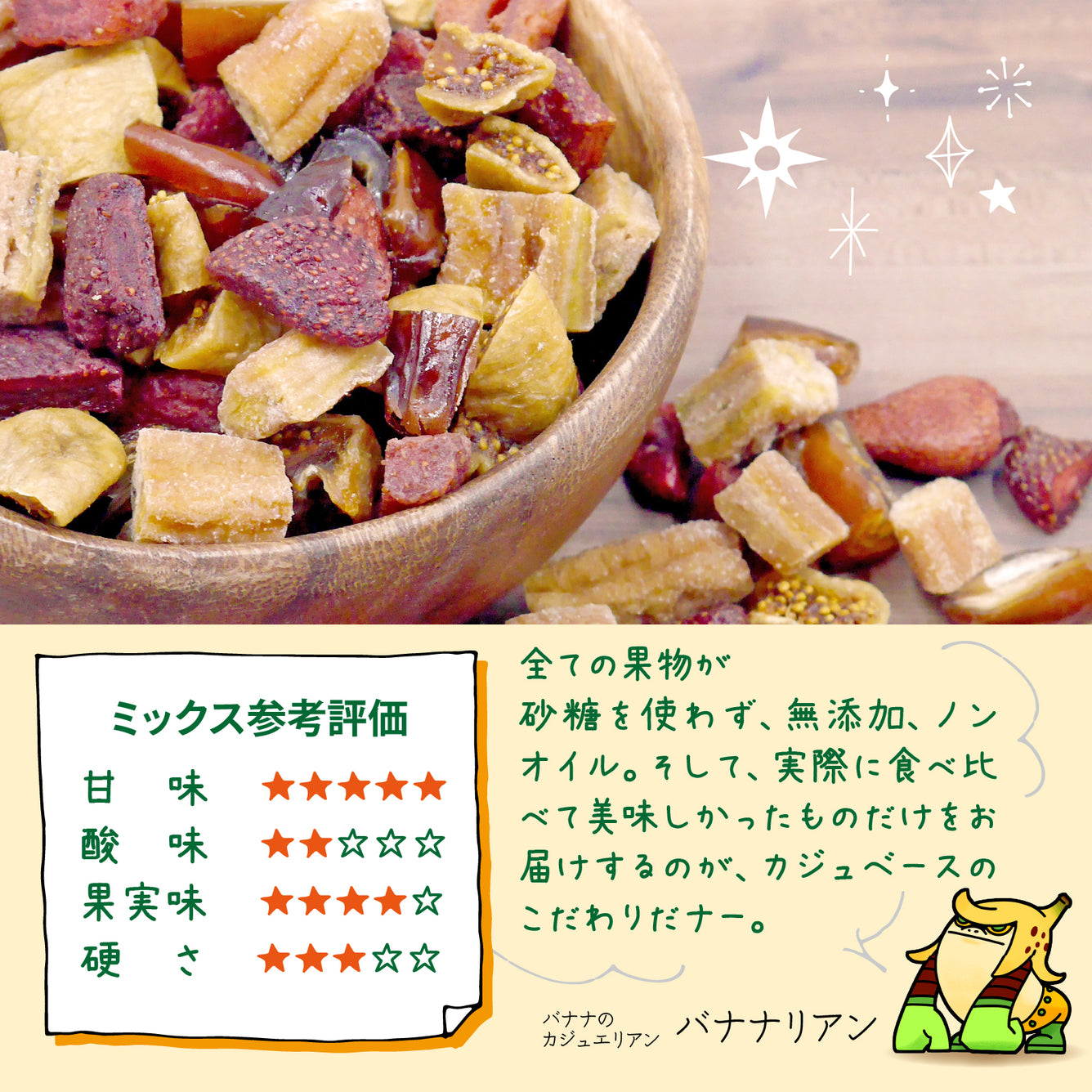 【無添加】4種のイチイチナナドライフルーツミックス